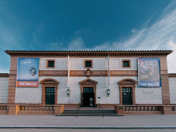 The front of the Wallis Annenberg Center in the old Beverly Hills post office